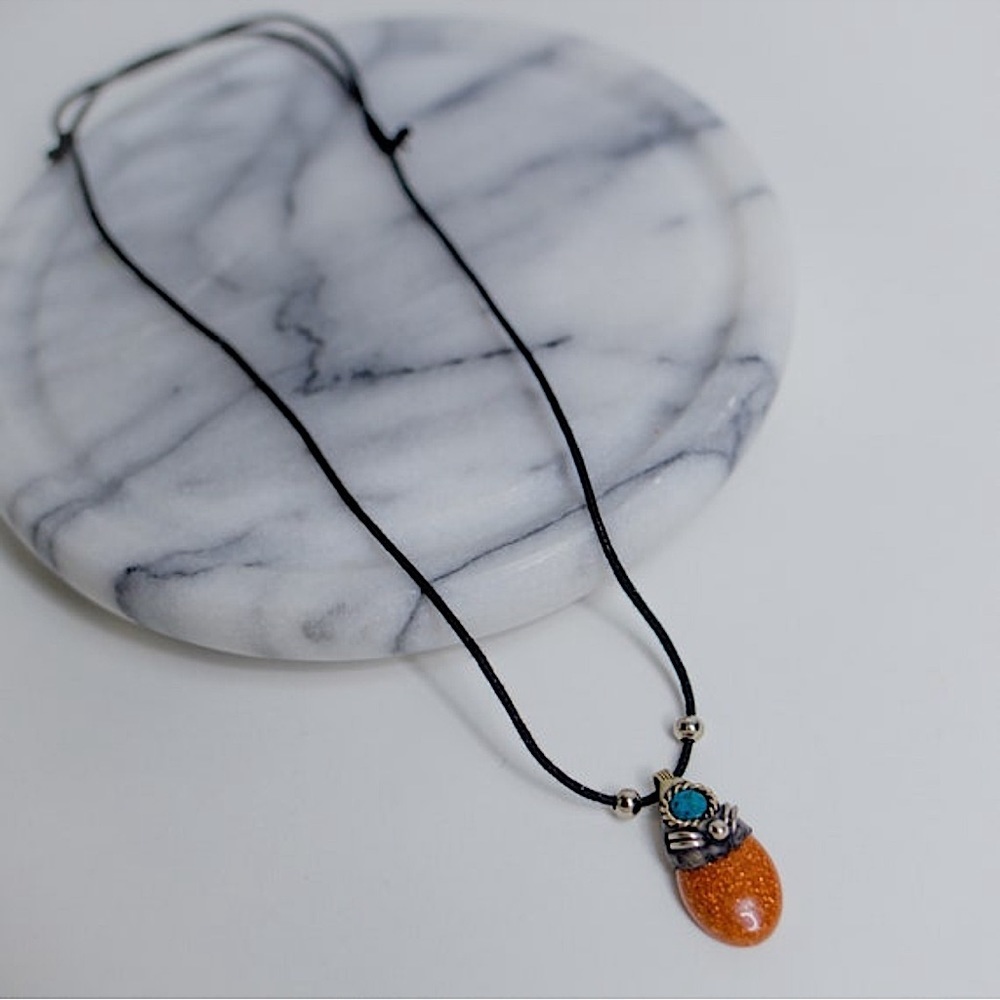Turquoise and gem necklace